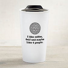 Choose Your Icon Personalized Ceramic Sports Travel Mug  - 34972