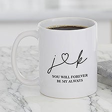 Drawn Together By Love Personalized Coffee Mugs - 34993