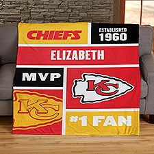 Kansas City Chiefs NFL Personalized Fleece Blanket  - 35043D