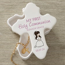 Communion Girl philoSophies Personalized Cross Box - 35055