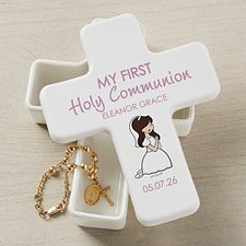 Communion Girl philoSophies Personalized Cross Box - 35055