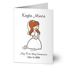 Communion Girl philoSophies Personalized Greeting Card  - 35059