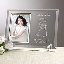 Communion Girl philoSophies Personalized Glass Frame  - 35071