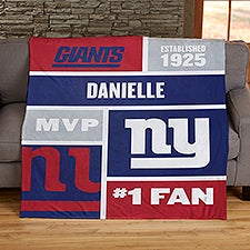 New York Giants NFL Personalized Fleece Blanket  - 35097D
