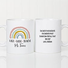Boho Rainbow Personalized Teacher Coffee Mug 30oz - 35099