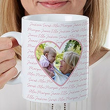 Family Heart Photo Personalized 30 oz. Oversized Coffee Mug  - 35107