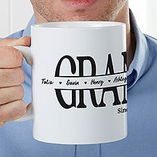 Dad  Kids Names Personalized 30oz. Coffee Mugs - 35114