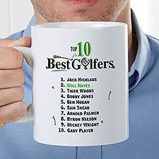 Top 10 Golfers Personalized 30 oz. Oversized Coffee Mug - 35124
