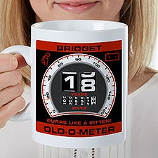 Birthday Odometer Personalized 30oz Oversized Coffee Mugs - 35146