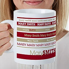 Signature Stripe Personalized 30 oz. Oversized Coffee Mug  - 35168