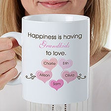 What Is Happiness? Personalized 30 oz. Oversized Coffee Mug  - 35190