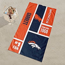 Denver Broncos NFL Personalized Beach Towel  - 35196D