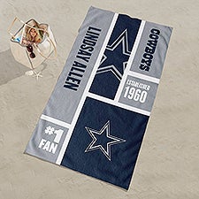 Dallas Cowboys NFL Personalized Beach Towel  - 35205D