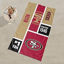 San Francisco 49ers NFL Personalized Beach Towel  - 35212D