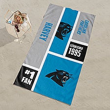 Carolina Panthers NFL Personalized Beach Towel  - 35219D