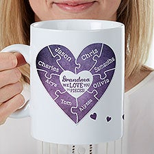 We Love You To Pieces Personalized 30 oz. Oversized Coffee Mug - 35228