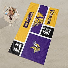 Minnesota Vikings NFL Personalized Beach Towel  - 35237D