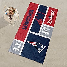 New England Patriots NFL Personalized Beach Towel  - 35239D