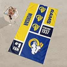 Los Angeles Rams NFL Personalized Beach Towel  - 35253D