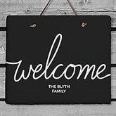 Hello  Welcome Personalized Slate Plaque  - 35343