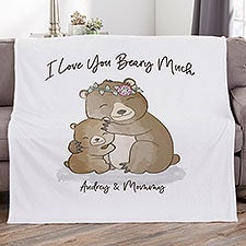 Parent & Child Bear Personalized Blankets - 35386