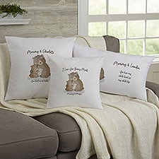Parent & Child Bear Personalized Throw Pillows - 35387