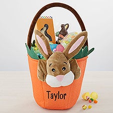 Bunny & Carrot Personalized Easter Basket - 35403
