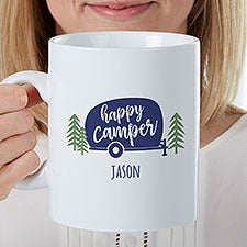 Happy Camper Personalized 30 oz. Oversized Coffee Mug  - 35459