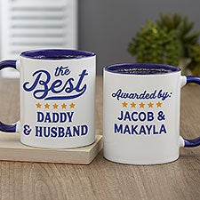 Best Dad Ribbon Personalized Coffee Mugs  - 35488