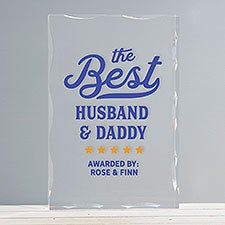 Best Dad Ribbon Personalized Keepsake  - 35493