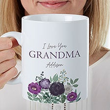 Floral Love For Grandma Personalized 30oz Photo Mug  - 35522