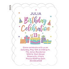 Birthday Celebration Personalized Birthday Invitation  - 35569