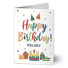 Birthday Celebration Personalized Greeting Card  - 35573