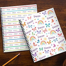 Watercolor Brights Personalized Large Notebooks - 35582