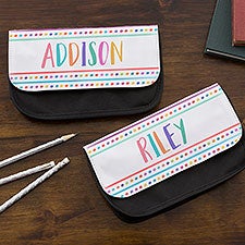 Watercolor Brights Personalized Pencil Case - 35592