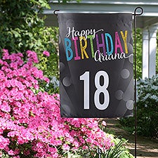 Bold Birthday Personalized Garden Flag - 35601