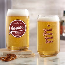 Groomsman Brewing Co. Personalized Printed Beer Can Glass  - 35632