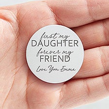 First My Daughter Personalized Metal Pocket Token - 35693