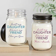 First My Daughter Personalized Farmhouse Candle Jar  - 35698
