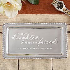 Mariposa First My Daughter Personalized Rectangle Jewelry Tray - 35699