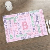 Repeating Name Personalized Laminated Placemat  - 35705