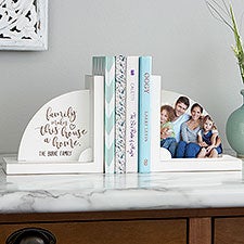 Family Makes This House a Home Personalized Wood Bookends - 35716