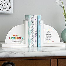 Teachers Classroom Personalized Wooden Bookends - 35717