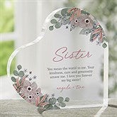 My Sister Personalized Colored Heart Keepsake  - 35735