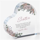 My Sister Personalized Colored Heart Keepsake  - 35735