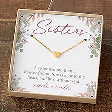 My Sister Necklace With Personalized Message Card - 35744