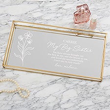 My Sister Personalized Mirrored Vanity Tray  - 35745