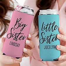 Sisters Forever Personalized Slim Can Holder  - 35750