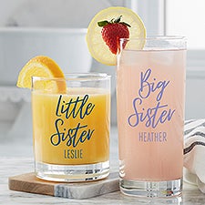 Sisters Forever Personalized Drinking Glasses - 35754