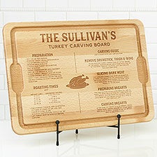 Personalized Maple Cutting Board - Turkey Carving - 35768